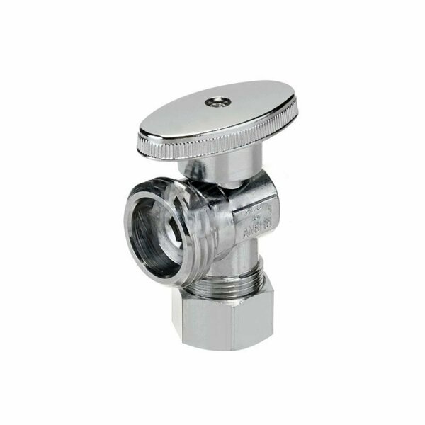 American Imaginations 0.75 in. Unique Chrome Ball Valve in Stainless Steel-Brass AI-37849